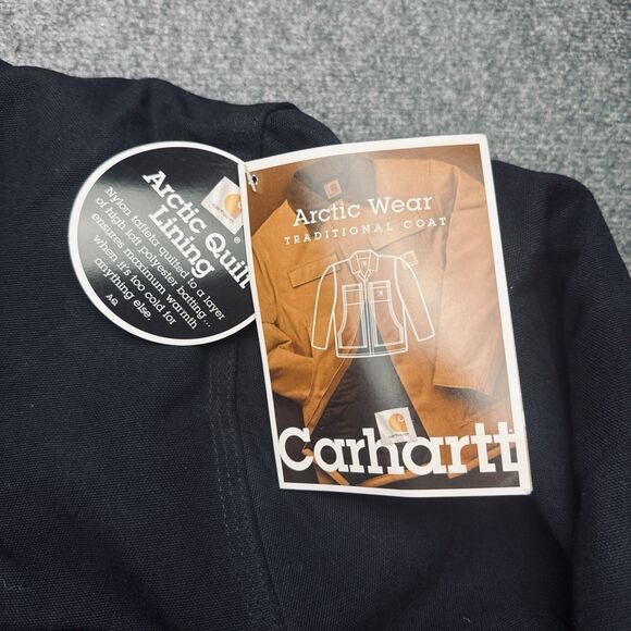 Vintage Carhartt Men 54 Tall Arctic Wear Quilt Lined Duck Canvas Coat C03 BLK US - Picture 4 of 11